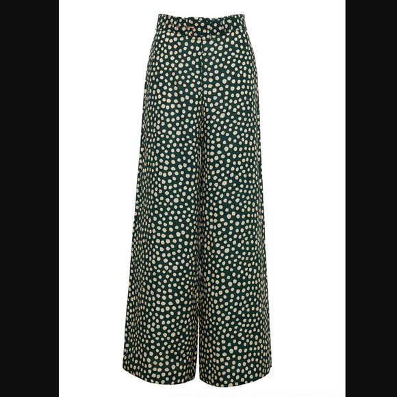 Cara Cara Mayflower Pants Polka Dot Green Sz XS NWT - Picture 1 of 5